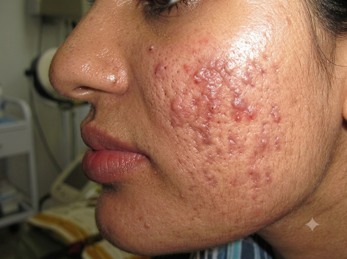 Acne and scar - before treatment